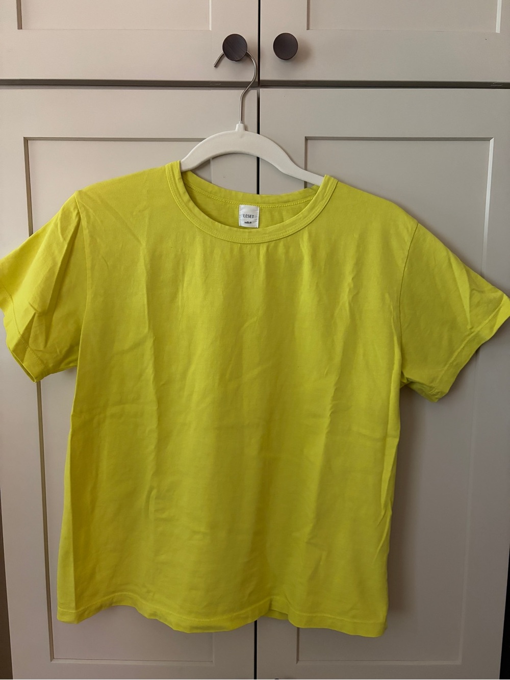 LESET Margo Tee Shirt Sold Out Chartreuse Yellow M perfect